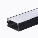 Profil LED Aplicat – 20 × 10 mm, Aluminiu Negru, 2 m