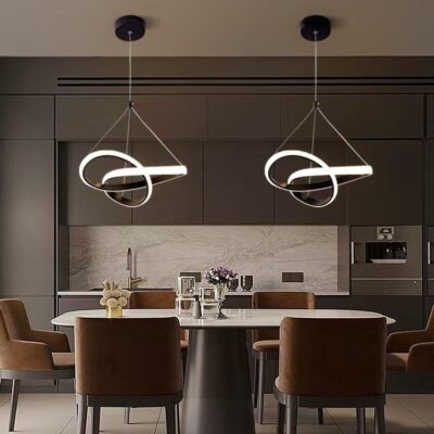 Lustră LED suspendată, negru – 28W, Ø30 cm, 3 temperaturi de culoare