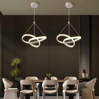 Lustră LED suspendată, alb – 28W, Ø30 cm, 3 temperaturi de culoare