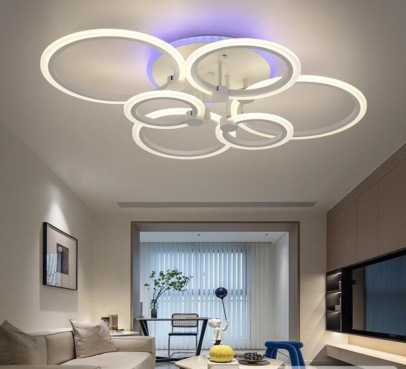 Untitled - 2025-08-21T084804.336 Lustra LED model 6601-2×3+RGB – 160W + RGB 16W, cu telecomanda 2.4G - imagine 1