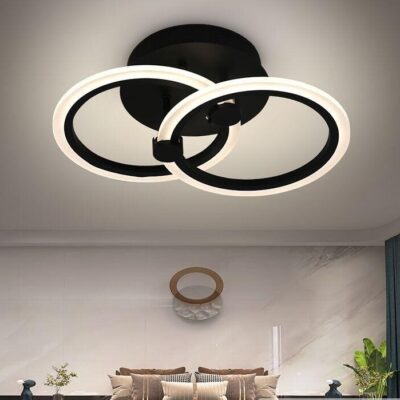 Lustra LED Eclipse Negru – 44W, cu telecomanda