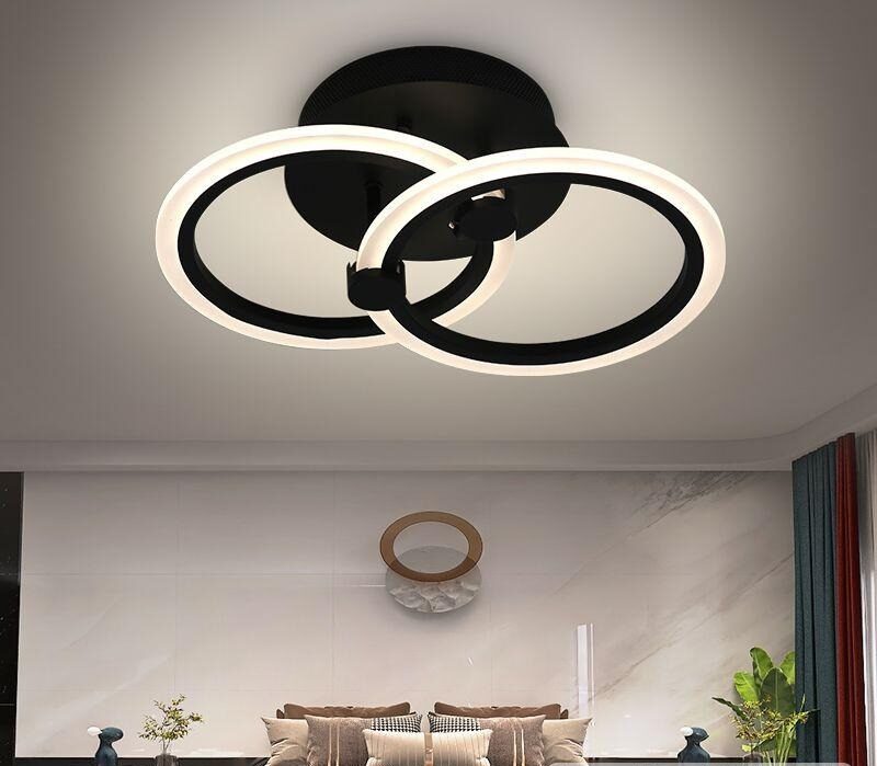 Untitled - 2025-08-24T073359.573 Lustra LED Eclipse Negru – 44W, cu telecomanda - imagine 1