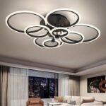 Lustra LED Eclipse Negru – 208W, cu telecomanda