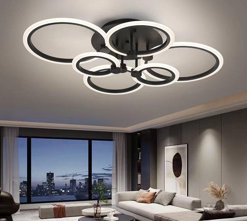 Untitled - 2025-08-24T074544.639 Lustra LED Eclipse Negru – 148W, cu telecomanda - imagine 1