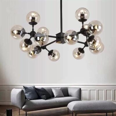 Lustra DX219-12 – 12 surse de lumină, soclu E27, design impunător