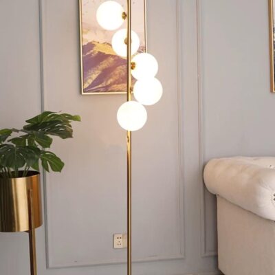Lampadar TY3052-5 GD – 5 brațe elegante, soclu E27, finisaj auriu
