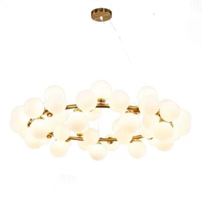 Lustra 1010-45 GD – candelabru modern cu 45 globuri, soclu G9