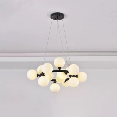 Lustra 1010-15 BK – candelabru modern cu 15 globuri, soclu G9
