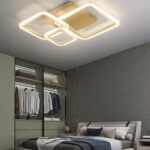 Lustra LED G3816 GD – 88W, cu telecomanda, 3 temperaturi de culoare