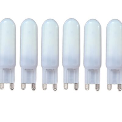 Set de 10 Becuri LED G9 MAT – 3 W, lumină rece 6000 K, 220 V