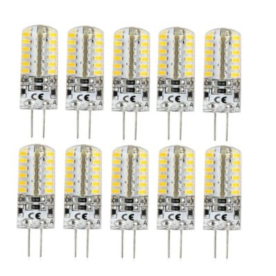 Set 10 x Becuri LED G4 – 5W, Lumină Caldă 3000K, 12V 💡