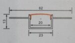 Profil LED Incastrat – Finisaj „glet”, Aluminiu, Lungime 2 m ✨ - imagine 5