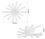 Lustră LED cu 7 surse de iluminare, 125W, cu telecomandă – Design clasic, negru elegant - imagine 3