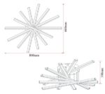 Lustră LED cu 7 surse de iluminare, 125W, cu telecomandă – Design elegant auriu - imagine 2