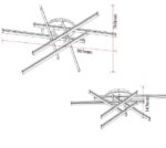 Lustră LED cu 7 surse de iluminare (6+1), 98W, cu telecomandă – Design elegant auriu - imagine 2