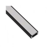 Profil LED Aplicat – Aluminiu Negru cu Dispersor Alb, 2 m - imagine 3