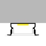 Profil LED Încastrat 20 × 10 mm – 2 m, Aluminiu Negru ✨ - imagine 4