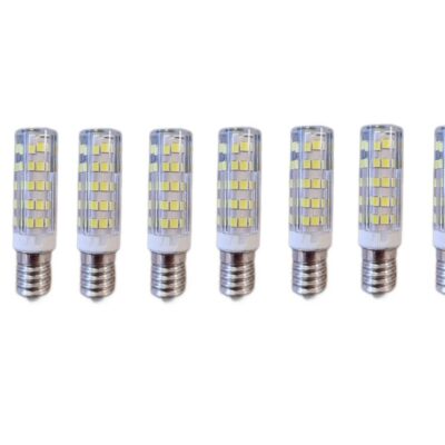 Set 10 × Becuri LED E14 – 7 W, lumină rece 6000 K, 220 V 💡