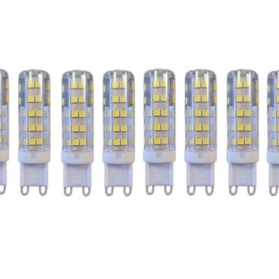 Set 10 x Becuri LED G9 – 9W, Lumină Caldă 6000K, 220V 💡