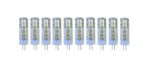 Set 10 × Becuri LED G4 – 7 W, lumină caldă 3000 K, 220 V