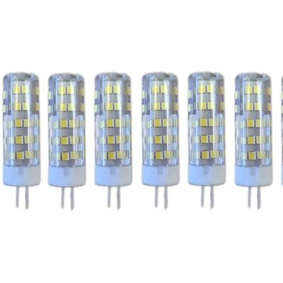 Set 10 × Becuri LED G4 – 7 W, lumină caldă 3000 K, 220 V