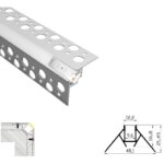 Profil LED Încastrat pentru Colț Exterior – Aluminiu, 2 m - imagine 3
