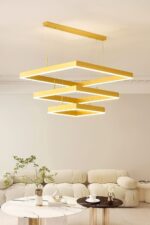 💡 Pendul LED 9510/3 – Accente Aurii și Control Complet al Luminii