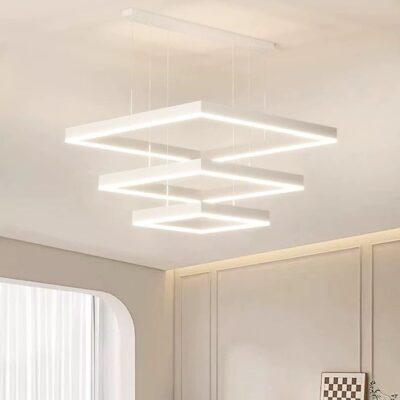 💡 Pendul LED 9510/3 – Stil Minimalist cu Funcții Smart și Finisaj Alb