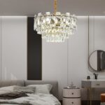 Candelabru 5861-500 – Cristale elegante și finisaj auriu, 8 socluri E14 💫