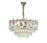 Candelabru 5861-500 – Cristale elegante și finisaj auriu, 8 socluri E14 💫 - imagine 3