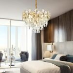 Candelabru Model 75001-400 – Cristale elegante și finisaj metal-auriu, 5 socluri E14 💫
