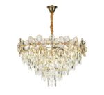Candelabru 75001-600 – cristale elegante și finisaj auriu, 10 socluri E14 💫 - imagine 3