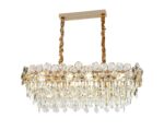 Candelabru Model 75001-800 – Cristale elegante și finisaj auriu, 8 socluri E14 💫 - imagine 2