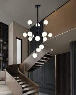 ✨ Lustră Modernă E007/15 – Stil Negru Elegant, 15 Surse de Lumină - imagine 4