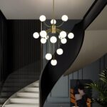✨ Lustră Modernă E007/15 – Eleganță Aurie și Lumină Rafinată