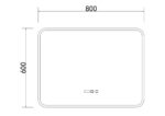 Oglinda Baie LED cu Dezaburire, Ceas si Senzor Touch – 80×60 cm, Rama Acril, Lumina Rece / Calda / Neutra - imagine 11
