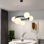 💡 Pendul N6805/5 – Contrast Elegant în Negru și Alb
