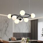 💡 Pendul N6805/7 – Contrast Vizual Puternic în Negru și Alb