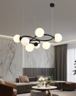 💡 Pendul N6805/7 – Contrast Vizual Puternic în Negru și Alb