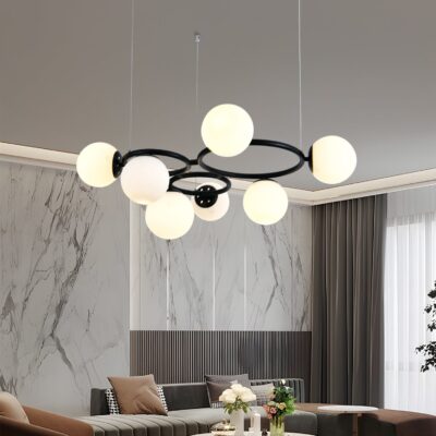 💡 Pendul N6805/7 – Contrast Vizual Puternic în Negru și Alb