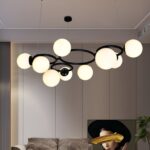 💡 Pendul N6805/9 – Eleganță Contrastantă în Negru și Alb