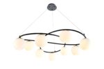 💡 Pendul N6806/9 – Simetrie și Lumină în Design Geometric Negru/Alb - imagine 3