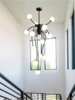 ✨ Lustră Modernă E007/15 – Stil Negru Elegant, 15 Surse de Lumină - imagine 3