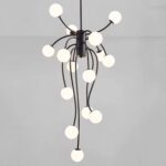 ✨ Lustră Modernă E007/15 – Stil Negru Elegant, 15 Surse de Lumină - imagine 2