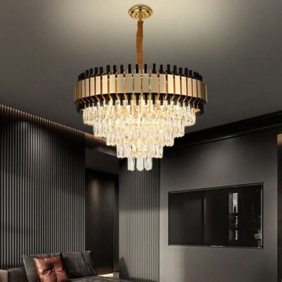 Candelabru Cristal, AURIU-NEGRU