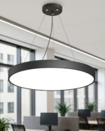 Panou LED Rotund – 86W, Lumină Rece 6000K, Negru