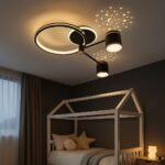 Lustră LED 50cm, 80W Modernă cu 3 Tipuri de Lumină și Telecomandă – Model 9232/4