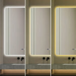 Oglindă Baie LED și Dezaburire Elit's Premium: Senzor Touch, Lumina Rece, Caldă și Neutră, 80x100cm, Lumina Ambientală Spate - imagine 2