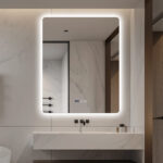 Oglindă Baie LED și Dezaburire Elit's Premium: Senzor Touch, Lumina Rece, Caldă și Neutră, 80x100cm, Lumina Ambientală Spate - imagine 3