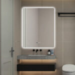 Oglindă Baie LED și Dezaburire Elit's Premium: Senzor Touch, Lumina Rece, Caldă și Neutră, 80x100cm, Lumina Ambientală Spate - imagine 4